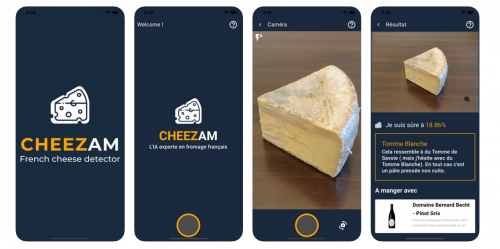 Application pour reconnaitre un fromage - Cheezam